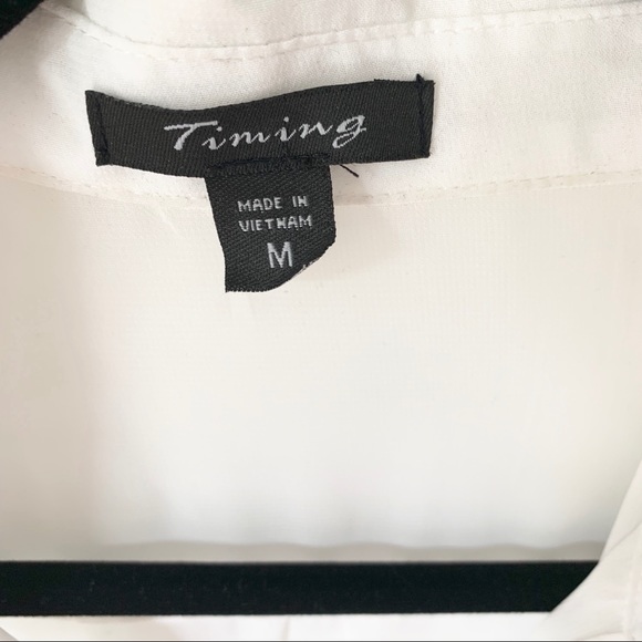 Timing Sheer White Blouse - Picture 2 of 3